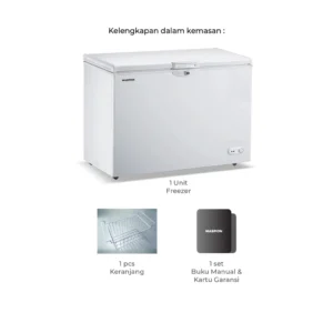 maspion freezer 300 liter ufh 300 t garansi resmi original