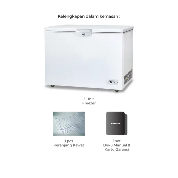 maspion freezer 200 liter ufh 200 tn garansi resmi original