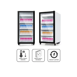 maspion lemari pendingin showcase 168 liter usg 168 nd c garansi resmi original