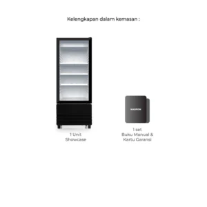 maspion lemari pendingin showcase 180 liter usg 180 nd c garansi resmi original