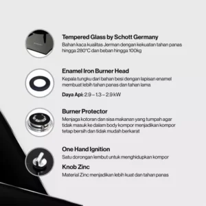 rinnai rb713n gb kompor gas tanam 3 tungku built in hob rb 713n(gb) garansi resmi original