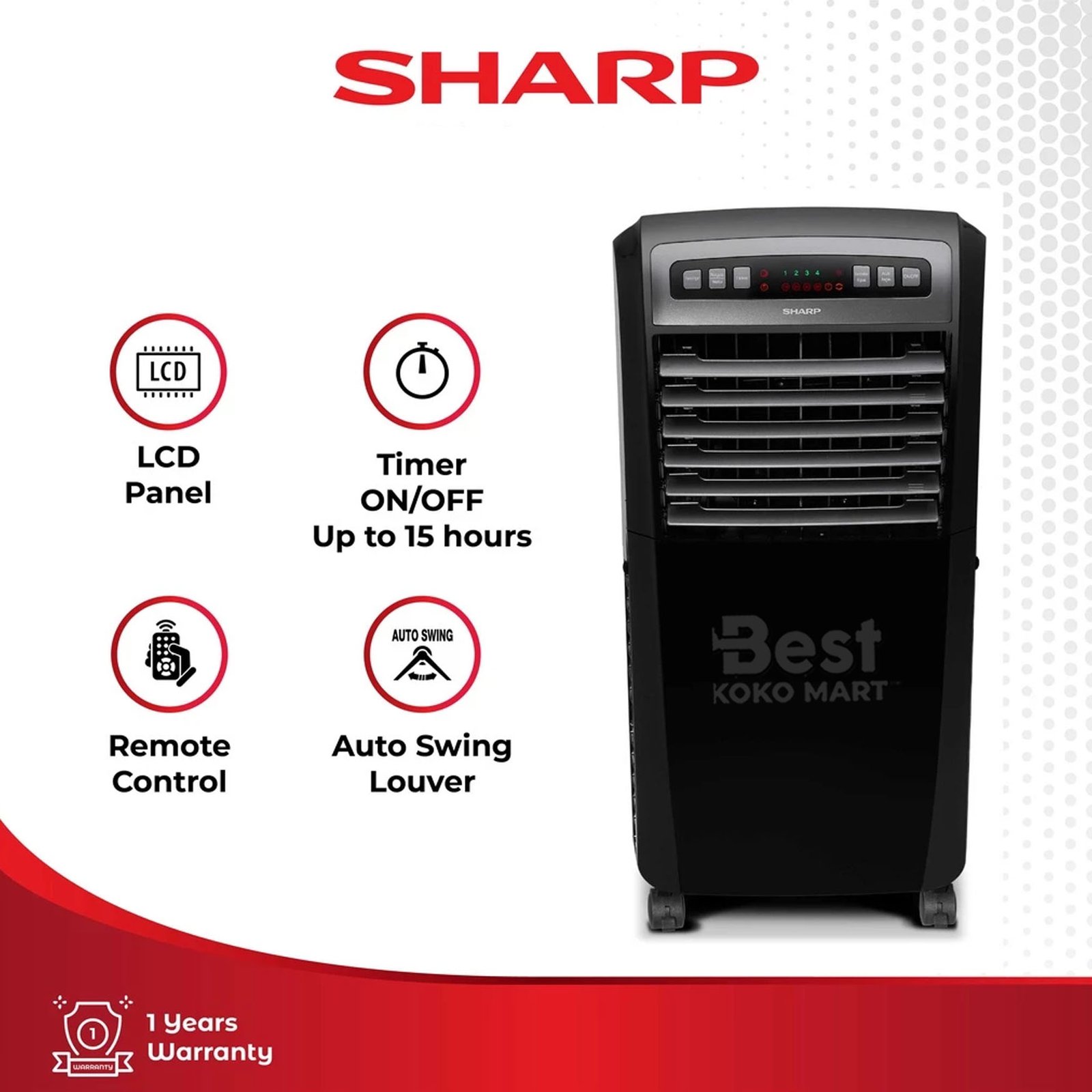 Sharp Air Cooler - PJ-A55TY-B Garansi Resmi Original - Gambar 1