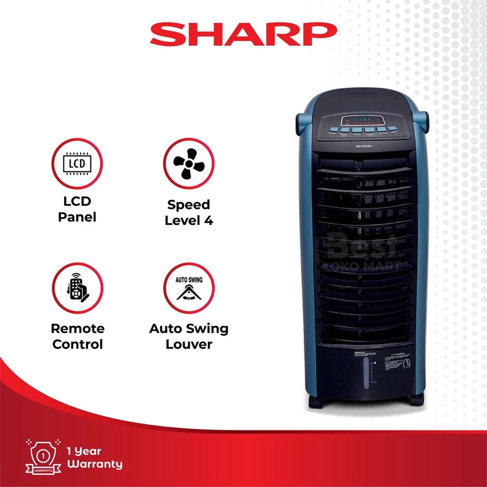Sharp PJ-A36TY-B Air Cooler Garansi Resmi Original - Gambar 1