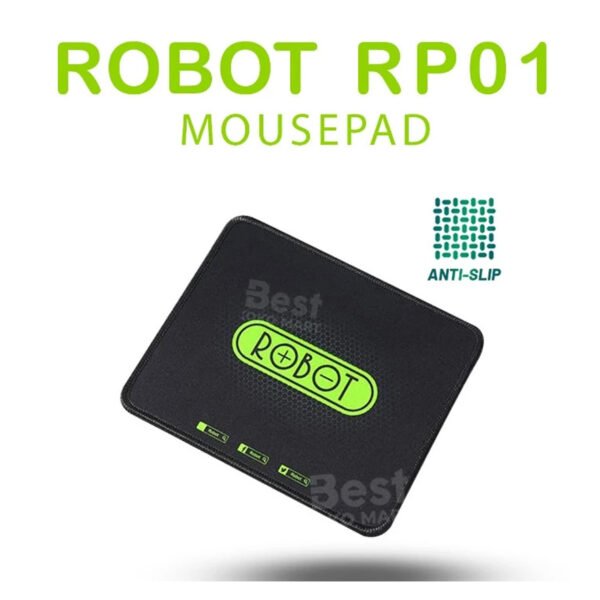 mousepad anti slip robot rp01 gaming polos hitam murah rubber original garansi resmi 1 tahun