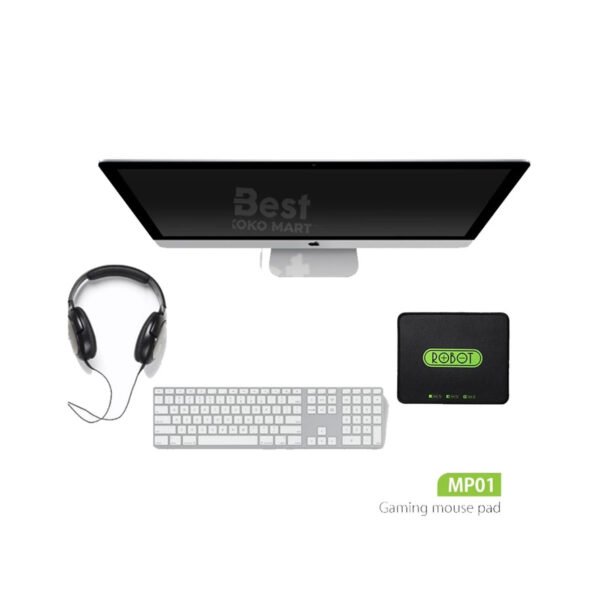 mousepad anti slip robot rp01 gaming polos hitam murah rubber original garansi resmi 1 tahun