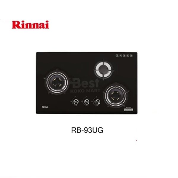 kompor gas tanam original rinnai 3 tungku rb 93 ug garansi resmi original