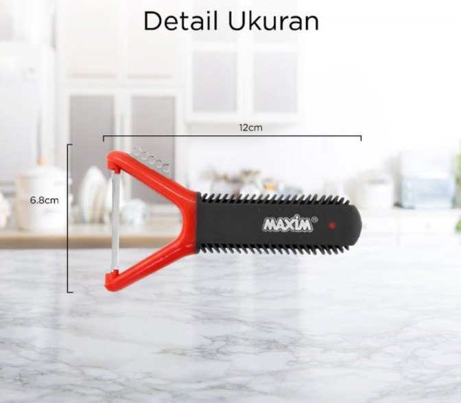 maxim tools flex grip y peeler 2in1 alat pengupas sayur / buah / bahan makanan stainless steel