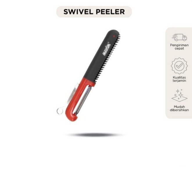 maxim tools flex grip swivel peeler 2in1 alat pengupas sayur buah stainless steel ergonomis