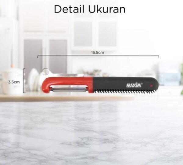 maxim tools flex grip swivel peeler 2in1 alat pengupas sayur buah stainless steel ergonomis