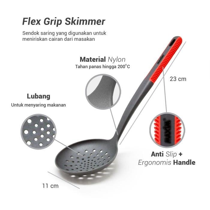 maxim tools flex grip skimmer saringan gorengan / peniris makanan