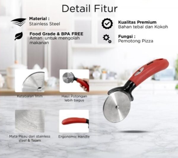 maxim tools pizza cutter pisau pemotong pizza stainless steel