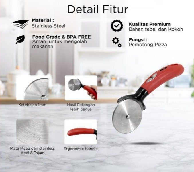 maxim tools pizza cutter pisau pemotong pizza stainless steel