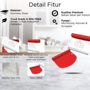 maxim tools dough cutter & cake scraper set 2pcs pemotong adonan dan pengikis kue