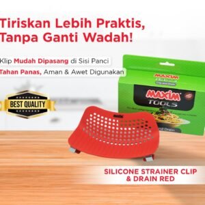 maxim tools silicone strainer clip & drain saringan panci praktis tahan panas