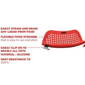 maxim tools silicone strainer clip & drain saringan panci praktis tahan panas
