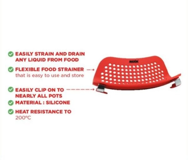 maxim tools silicone strainer clip & drain saringan panci praktis tahan panas