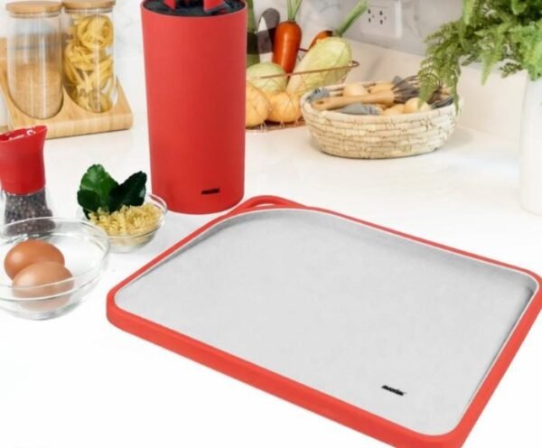 maxim tools cutting board red 34x28cm talenan dapur anti slip