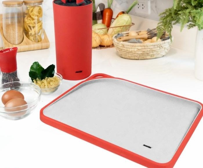 maxim tools cutting board red 34x28cm talenan dapur anti slip
