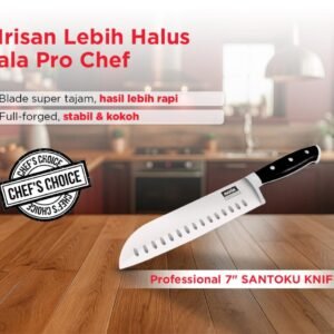 maxim tools santoku knife 7 inch pisau dapur serbaguna stainless steel