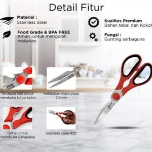 maxim tools kitchen scissors 8.25 inch gunting dapur stainless steel