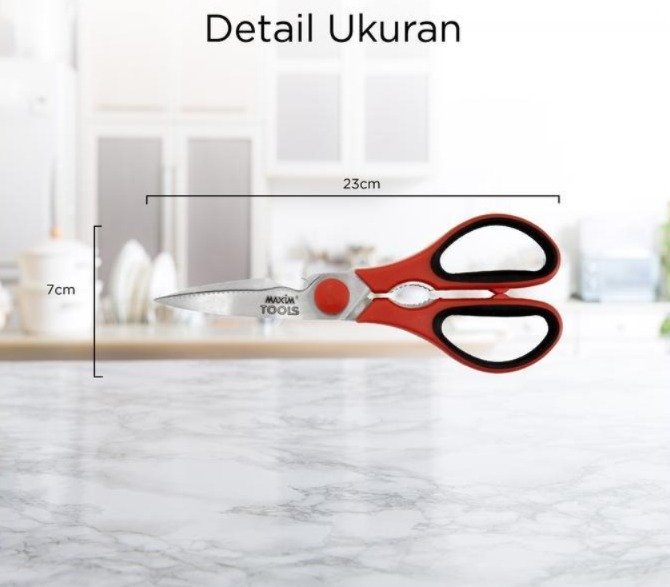 maxim tools kitchen scissors 8.25 inch gunting dapur stainless steel