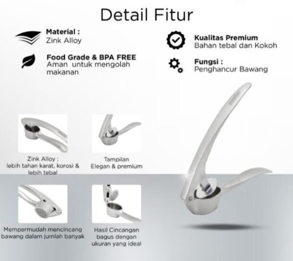 maxim tools professional garlic press alat penghancur bawang putih