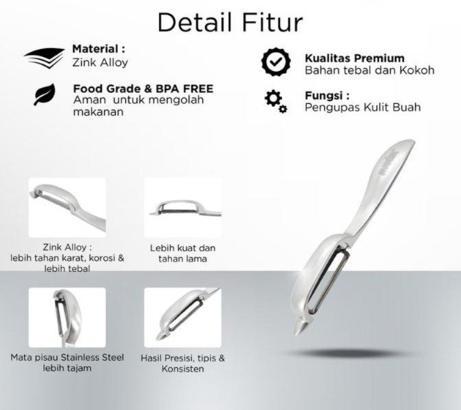 maxim tools professional peeler alat pengupas sayur dan buah stainless steel