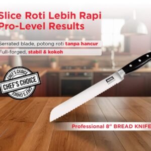 maxim tools forged bread knife 8 inch pisau roti bergerigi stainless steel