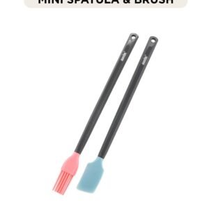 maxim tools mini spatula & brush set kuas dan spatula kue silikon