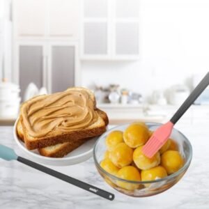 maxim tools mini spatula & brush set kuas dan spatula kue silikon