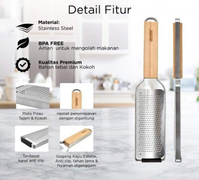 maxim tools professional grater parutan keju sayur buah stainless steel
