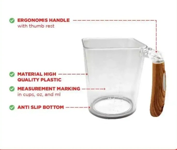maxim tools measuring jug 600ml gelas ukur takaran dapur