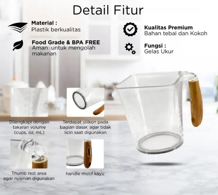 maxim tools measuring jug 1000ml gelas ukur takaran dapur