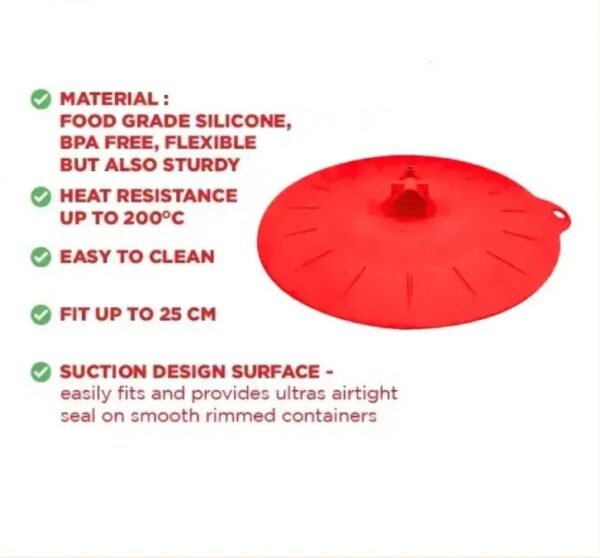 maxim tools silicone lid 25cm tutup silikon serbaguna tahan panas