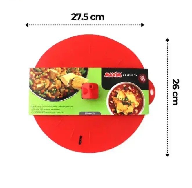 maxim tools silicone lid 25cm tutup silikon serbaguna tahan panas