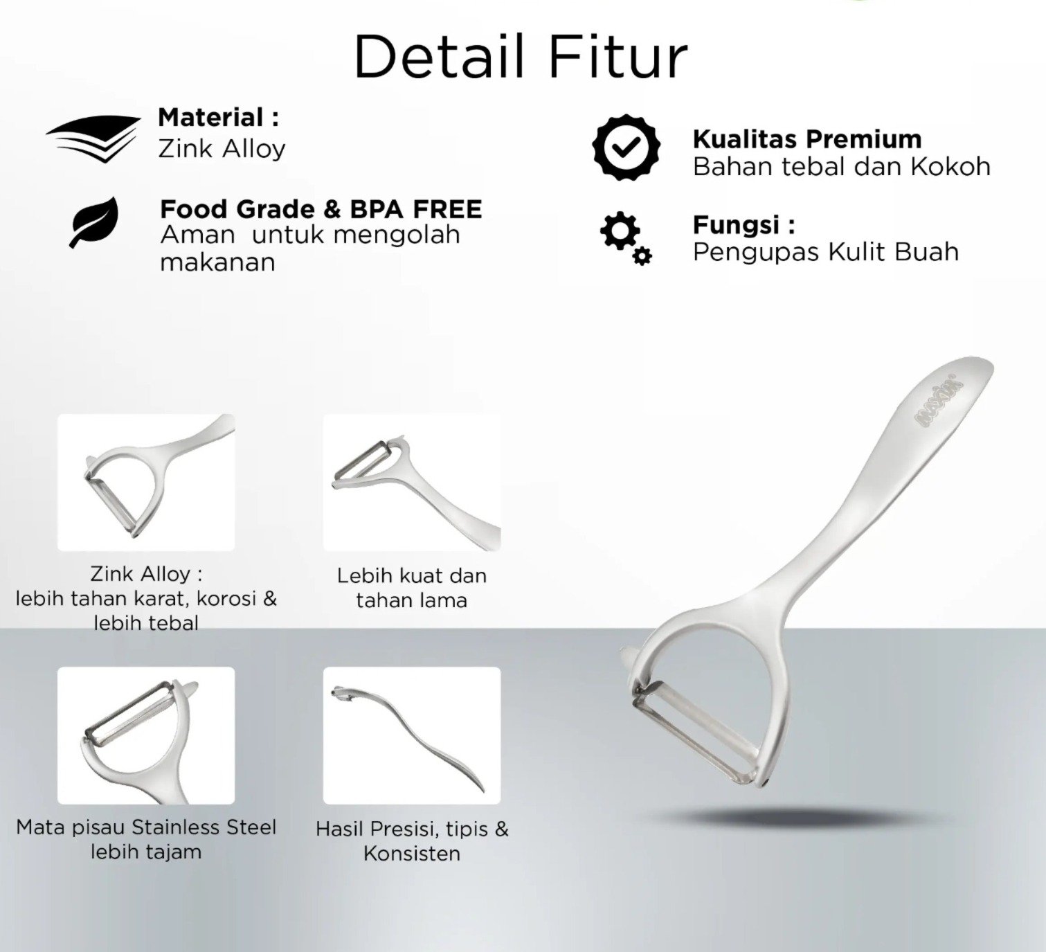 maxim tools professional y peeler alat pengupas sayur dan buah stainless steel