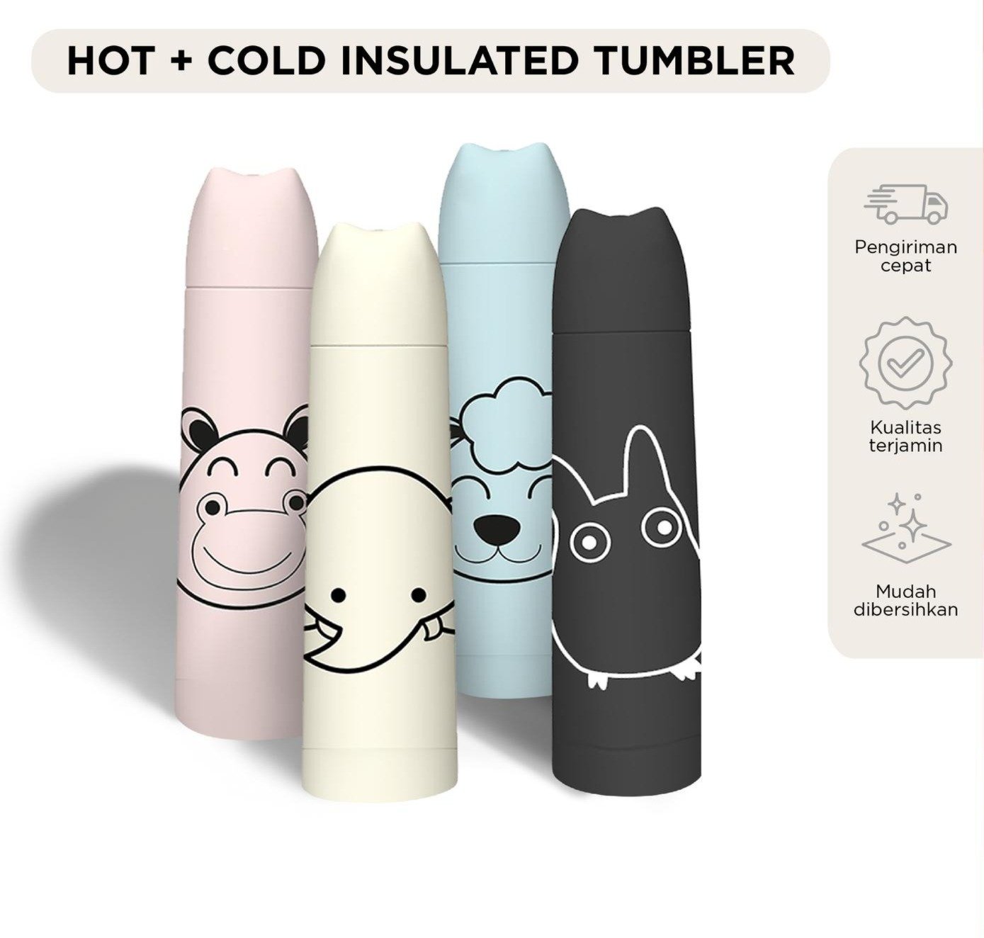 maxim tools hot & cold insulated tumbler 500ml botol minum panas dingin stainless steel