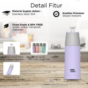 maxim tools fashion insulated tumbler 370ml botol minum panas dingin stainless steel