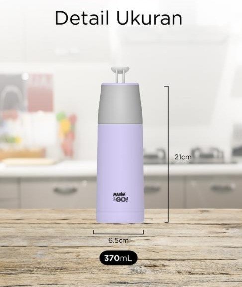 maxim tools fashion insulated tumbler 370ml botol minum panas dingin stainless steel