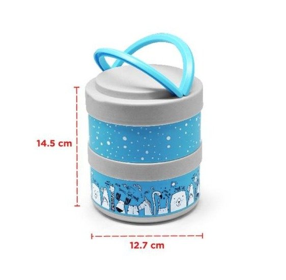 maxim tools bento lunch jar 2 layer ss kotak bekal makan stainless steel