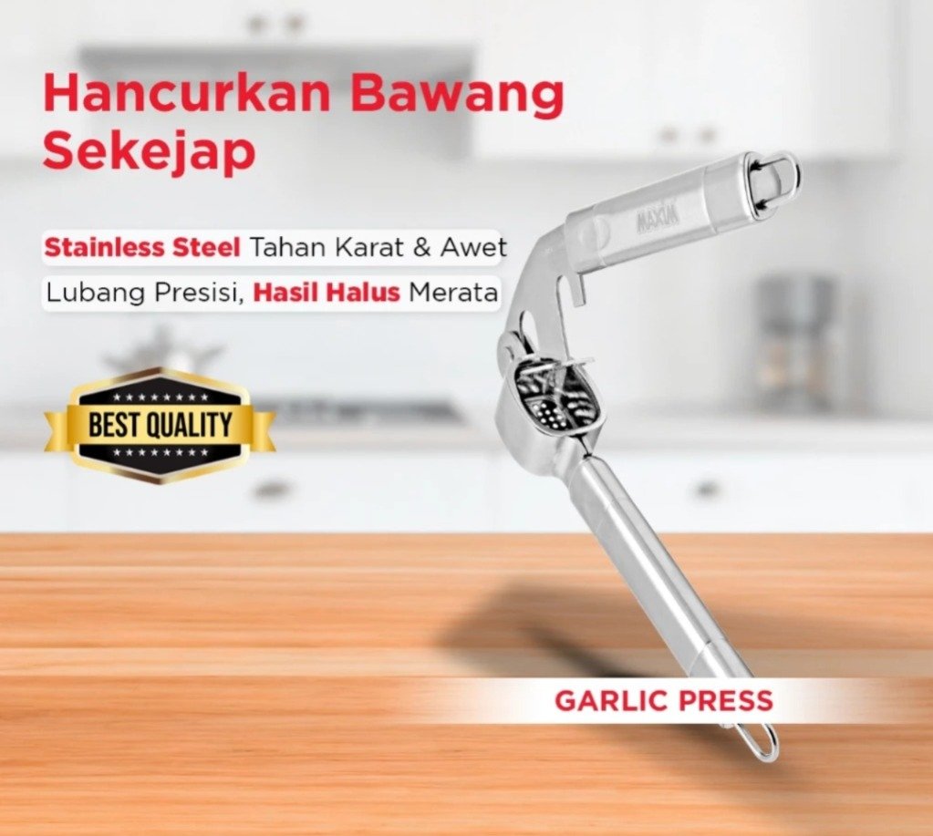 maxim tools garlic press alat penghancur bawang putih stainless steel