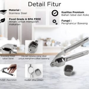 maxim tools garlic press alat penghancur bawang putih stainless steel