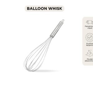maxim tools metal balloon egg whisk 8 inch pengocok telur stainless steel