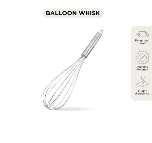maxim tools metal balloon egg whisk 8 inch pengocok telur stainless steel
