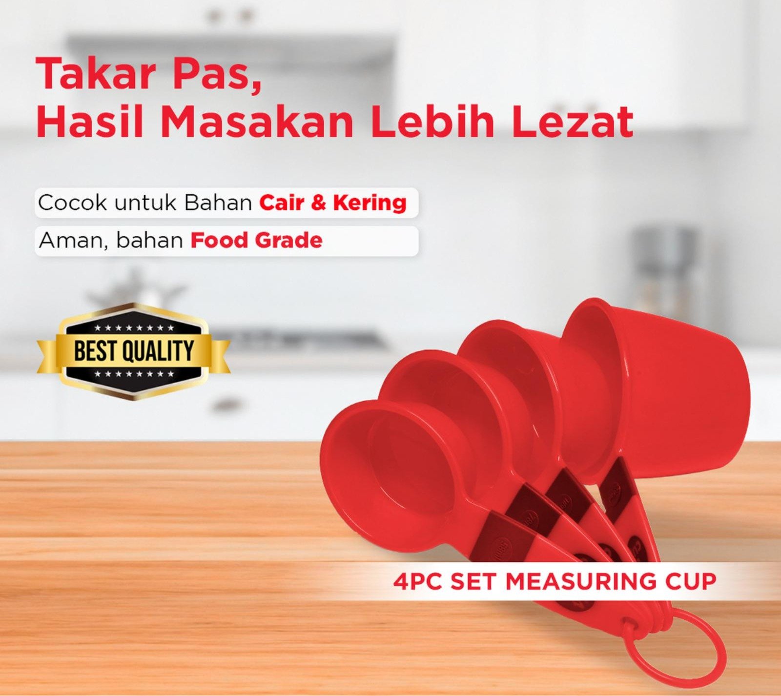 maxim tools measuring cup set 4pcs gelas ukur takaran dapur