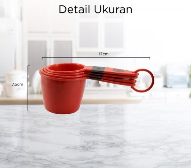 maxim tools measuring cup set 4pcs gelas ukur takaran dapur