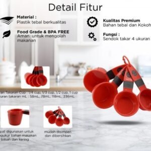 maxim tools measuring cup set 4pcs gelas ukur takaran dapur
