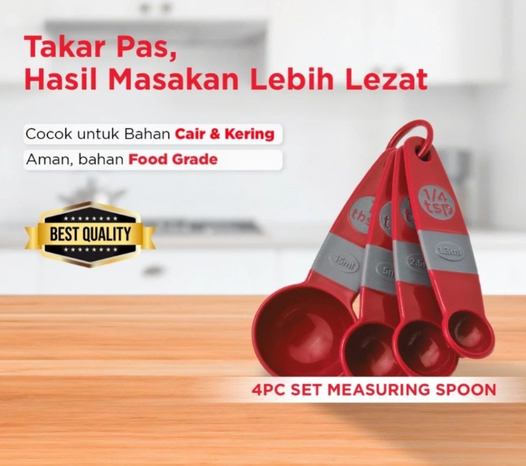 maxim tools measuring spoon set 4pcs sendok ukur takaran dapur