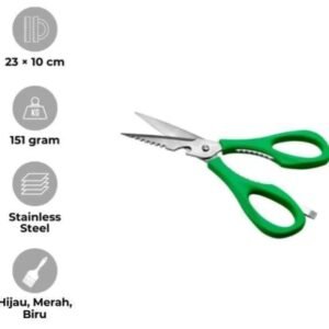 maxim tools 5 in 1 kitchen scissors gunting dapur multifungsi stainless steel