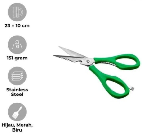 maxim tools 5 in 1 kitchen scissors gunting dapur multifungsi stainless steel